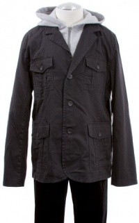 Calvin Klein Jeans Men's Twill Double Layer Hooded Blazer Calvin Klein Jeans Men's Twill Double Layer Hooded Blazer
