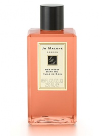 Composed of seven types of roses from around the world, this surprisingly clean, voluptuous scent has a heart of crushed violet leaves with hints of lemon and spearmint. Red Roses Bath Oil gently fragrances and moisturizes skin. 8.5 oz. Composed of seven types of roses from around the world, this surprisingly clean, voluptuous scent has a heart of crushed violet leaves with hints of lemon and spearmint. Red Roses Bath Oil gently fragrances and moisturizes skin. 8.5 oz.