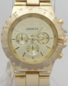 Geneva Quartz Chronograph-Style Look Gold Band N Dial