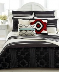 Ralph Lauren Black Adobe Stripe Full / Queen Comforter Ralph Lauren Black Adobe Stripe Full / Queen Comforter