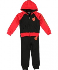 Rocawear Bold Raglan 2-Piece Sweatsuit (Sizes 4 - 6X) - black/red, 5 Rocawear Bold Raglan 2-Piece Sweatsuit (Sizes 4 - 6X) - black/red, 5
