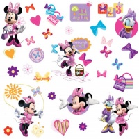 RoomMates RMK1666SCS Mickey & Friends - Minnie Bow-Tique Peel & Stick Wall Decals RoomMates RMK1666SCS Mickey & Friends - Minnie Bow-Tique Peel & Stick Wall Decals