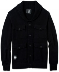 Remember when cardigans used to be old man clothes? Now, they're considered more stylish than sports jackets, with looks like this Surplus sweater from LRG leading the way. Remember when cardigans used to be old man clothes? Now, they're considered more stylish than sports jackets, with looks like this Surplus sweater from LRG leading the way.