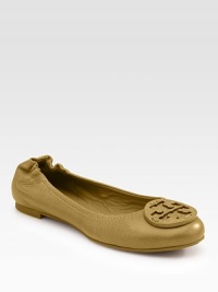 Tory's quintessential tumbled leather ballerina is bound to enhance any ensemble.Logo detail at the round toe Leather lining Padded insole Rubber sole ImportedOUR FIT MODEL RECOMMENDS ordering one half size up as this style runs small. Tory's quintessential tumbled leather ballerina is bound to enhance any ensemble.Logo detail at the round toe Leather lining Padded insole Rubber sole ImportedOUR FIT MODEL RECOMMENDS ordering one half size up as this style runs small.