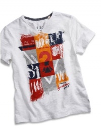 GUESS Kids Boys Little Boy Screen-Print Tee, WHITE (4) GUESS Kids Boys Little Boy Screen-Print Tee, WHITE (4)