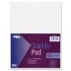 TOPS Quadrille Pad, 8.5 x 11 Inches, 4 Squares per Inch, 20 Pound Stock, 50 Sheets, White (33041)