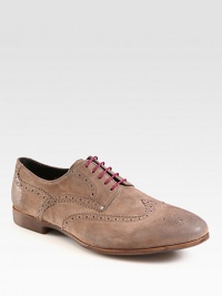 Well-worn details give these classic suede oxfords timeless appeal, crafted in Italy.Leather liningPadded insoleRubber soleMade in Italy Well-worn details give these classic suede oxfords timeless appeal, crafted in Italy.Leather liningPadded insoleRubber soleMade in Italy