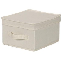 Household Essentials Medium Storage Box, Natural Canvas Household Essentials Medium Storage Box, Natural Canvas