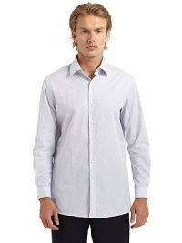 THE LOOKJacquard woven construction with allover stripe printShirt collarButton closureLong sleeves with barrel cuffsTHE MATERIALCottonCARE & ORIGINMachine washImported THE LOOKJacquard woven construction with allover stripe printShirt collarButton closureLong sleeves with barrel cuffsTHE MATERIALCottonCARE & ORIGINMachine washImported