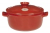 Emile Henry Flame Top 2-2/3-Quart Round Oven, Red
