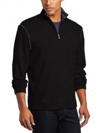 Perry Ellis Men's Long Sleeve 1/4 Zip Mock Sweater Perry Ellis Men's Long Sleeve 1/4 Zip Mock Sweater