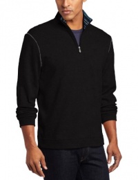 Perry Ellis Men's Long Sleeve 1/4 Zip Mock Sweater