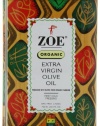 Zoe Organic Extra Virgin Olive Oil, 25.5- Ounce tins/750ml (Pack of 2)