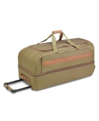 This seriously stylish duffel is designed for the frequent traveler - with an intensity that simply won't wear down. The spacious main compartment is easily accessible through a U-shaped zip opening, while a second packing area with garment straps comes in handy for organization and extra last-minute items. Full warranty. This seriously stylish duffel is designed for the frequent traveler - with an intensity that simply won't wear down. The spacious main compartment is easily accessible through a U-shaped zip opening, while a second packing area with garment straps comes in handy for organization and extra last-minute items. Full warranty.