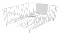 Rubbermaid 6032ARWHT Antimicrobial Large Dish Drainer, White