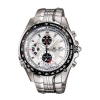 Men's Stainless Steel Edifice Black Dial Analog Quartz Tachymeter