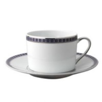 Bernardaud Athena Platinum Navy Tea Saucer Only Bernardaud Athena Platinum Navy Tea Saucer Only