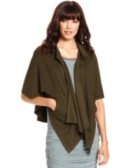 A hot layering piece, draped details add edge to this RACHEL Rachel Roy hooded sweater! (Clearance) A hot layering piece, draped details add edge to this RACHEL Rachel Roy hooded sweater! (Clearance)