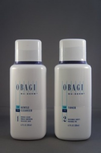 Obagi Nu Derm Gentle Cleanser & Toner 6.7oz 200ml 2 Bottles Obagi Nu Derm Gentle Cleanser & Toner 6.7oz 200ml 2 Bottles