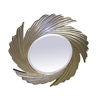 This antiqued silver mirror makes a unique, stylish statement. This antiqued silver mirror makes a unique, stylish statement.
