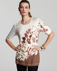 Bold branches and crisp leaves weave across this BASLER tee for a graphic take on a classic style. Bold branches and crisp leaves weave across this BASLER tee for a graphic take on a classic style.