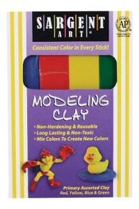 Sargent Art 22-4400 1-Pound Primary Assorted Color Clay Sargent Art 22-4400 1-Pound Primary Assorted Color Clay