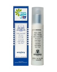 This highly sophisticated day cream is specially formulated to work like a protective shield, offering 3 levels of defense in order to provide a perfect protection: Anti-UV shield:- 90% of UVA and UVB rays are stopped. For the first time, an exclusive complex of micro-encapsulated UVB and UVA sunscreens protects the skin for 8 consecutive hours without penetrating into it. Anti Free radical / Anti-Stress Shield:- Apple skin extract (to protect collagen and elastin fibers) and White Willow extract (to stimulate the production of natural anti-stress proteins) allow the skin to protect itself from all types of environment related stress. Protection of cell cohesion:- Sesame and rice extracts consolidate the intercellular cement. This helps the skin to regain the reflexes of more youthful skin.Sisley Paris is proud to sponsor Choose You, a movement initiated by the American Cancer Society that raises awareness for women to put their health first. Choose to protect your skin from external aggressions with All Day All Year and preserve its youthfulness! This highly sophisticated day cream is specially formulated to work like a protective shield, offering 3 levels of defense in order to provide a perfect protection: Anti-UV shield:- 90% of UVA and UVB rays are stopped. For the first time, an exclusive complex of micro-encapsulated UVB and UVA sunscreens protects the skin for 8 consecutive hours without penetrating into it. Anti Free radical / Anti-Stress Shield:- Apple skin extract (to protect collagen and elastin fibers) and White Willow extract (to stimulate the production of natural anti-stress proteins) allow the skin to protect itself from all types of environment related stress. Protection of cell cohesion:- Sesame and rice extracts consolidate the intercellular cement. This helps the skin to regain the reflexes of more youthful skin.Sisley Paris is proud to sponsor Choose You, a movement initiated by the American Cancer Society that raises awareness for women to put their health first. Choose to protect your skin from external aggressions with All Day All Year and preserve its youthfulness!