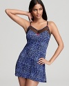 Betsey Johnson's animal-print chemise is oh-so-slinky and wildly alluring.