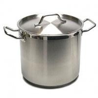 New Professional Commercial Grade 40 QT (Quart) Heavy Gauge Stainless Steel Stock Pot, 3-Ply Clad Base, Induction Ready, With Lid Cover NSF Certified Item New Professional Commercial Grade 40 QT (Quart) Heavy Gauge Stainless Steel Stock Pot, 3-Ply Clad Base, Induction Ready, With Lid Cover NSF Certified Item
