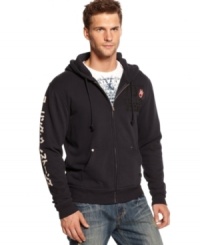Rock some international style with this graphic hoodie from Rolling Stones. Rock some international style with this graphic hoodie from Rolling Stones.