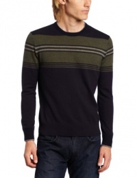 Victorinox Men's Kapple Stripe Crew-Neck Sweater, Navy, Large Victorinox Men's Kapple Stripe Crew-Neck Sweater, Navy, Large