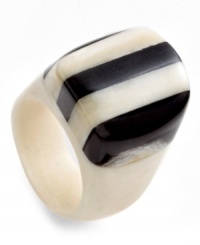 Looks good, feels good. Handcrafted by Haitian artisans, this stylish horn and ivory ring makes a big – and meaningful – impact. Looks good, feels good. Handcrafted by Haitian artisans, this stylish horn and ivory ring makes a big – and meaningful – impact.