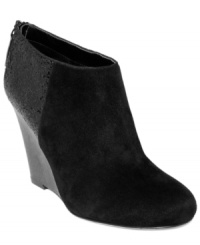Smooth in front and sparkly in back. The Naia wedge booties by Plenty by Tracy Reese are ready for fun. Smooth in front and sparkly in back. The Naia wedge booties by Plenty by Tracy Reese are ready for fun.