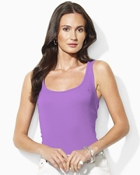 An ideal layering piece, the classic scoopneck tank is stylishly rendered in soft ribbed cotton for superior comfort. An ideal layering piece, the classic scoopneck tank is stylishly rendered in soft ribbed cotton for superior comfort.