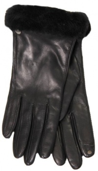 UGG Australia Women's Classic Leather Smart Glove, Black, Medium UGG Australia Women's Classic Leather Smart Glove, Black, Medium