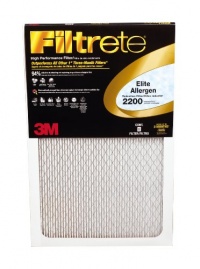 Filtrete Elite Allergen Reduction Filter, 2200 MPR, 20-Inch by 30-Inch by 1-Inch, 2-Pack Filtrete Elite Allergen Reduction Filter, 2200 MPR, 20-Inch by 30-Inch by 1-Inch, 2-Pack