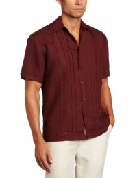 Cubavera Men's Short Sleeve Tuck Front Embroidered Guayabera Shirt Cubavera Men's Short Sleeve Tuck Front Embroidered Guayabera Shirt