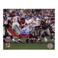 Signed Eli Manning Photo - Super Bowl XLII Escaping Tackle 16x20 - Autographed NFL Photos Signed Eli Manning Photo - Super Bowl XLII Escaping Tackle 16x20 - Autographed NFL Photos