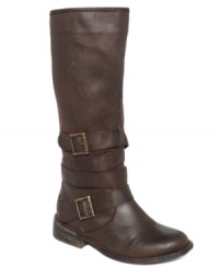 Get going with this tough-girl shoe. Rocket Dog's Gretta boots feature adjustable buckles in all the right places. Get going with this tough-girl shoe. Rocket Dog's Gretta boots feature adjustable buckles in all the right places.