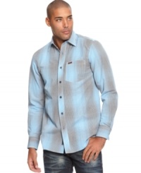 Bag some plaid with this bold plaid shirt from Rocawear. Bag some plaid with this bold plaid shirt from Rocawear.