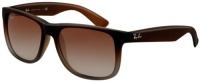 Ray Ban RB 4165 Justin Sunglasses 854/7Z Rubber Brown On Grey Ray Ban RB 4165 Justin Sunglasses 854/7Z Rubber Brown On Grey