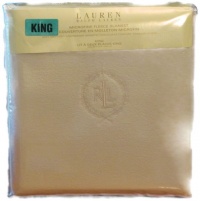 Ralph Lauren Microfine Fleece Blanket Ivory King with Embroidered Crest Ralph Lauren Microfine Fleece Blanket Ivory King with Embroidered Crest