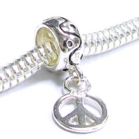 Queenberry Sterling Silver Round Bead Peace Dangle Bead For Pandora Troll European Charm Bracelets Queenberry Sterling Silver Round Bead Peace Dangle Bead For Pandora Troll European Charm Bracelets