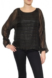 Women's ADDISON Boatneck Dolman Sleeve Top in Black/Gold Women's ADDISON Boatneck Dolman Sleeve Top in Black/Gold