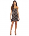 Jump Juniors D'orsay Lace Strapless Dress, Black/Nude, 1/2