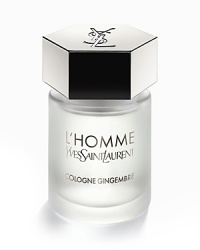 Introducing the new, addictive Yves Saint Laurent men's fragrance, L'Homme Cologne Gingembre. L'Homme Cologne Gingembre has an increased zesty and spicy freshness. The attractive force of Chinese Ginger combines with the sensuality of modern woody accents.Notes: bergamot, aquatic accord, Chinese ginger, white pepper, violet leaves, basil, cedar wood, oakmoss, vetiver, musk.