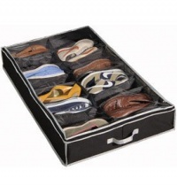 Richards Homewares Gearbox Sixteen Cell Shoe Organizer-Black/Grey Richards Homewares Gearbox Sixteen Cell Shoe Organizer-Black/Grey