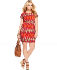 Looking super-cute is a cinch this season with MICHAEL Michael Kors' short sleeve plus size dress, featuring a belted waist. Looking super-cute is a cinch this season with MICHAEL Michael Kors' short sleeve plus size dress, featuring a belted waist.