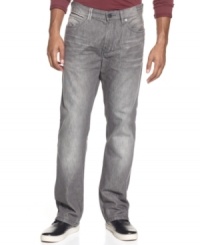 Neutral-tone jeans from Sean John set your bold style in stone.