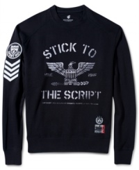 This Rocawear sweatshirt has a some frosty edge but a warm design. This Rocawear sweatshirt has a some frosty edge but a warm design.